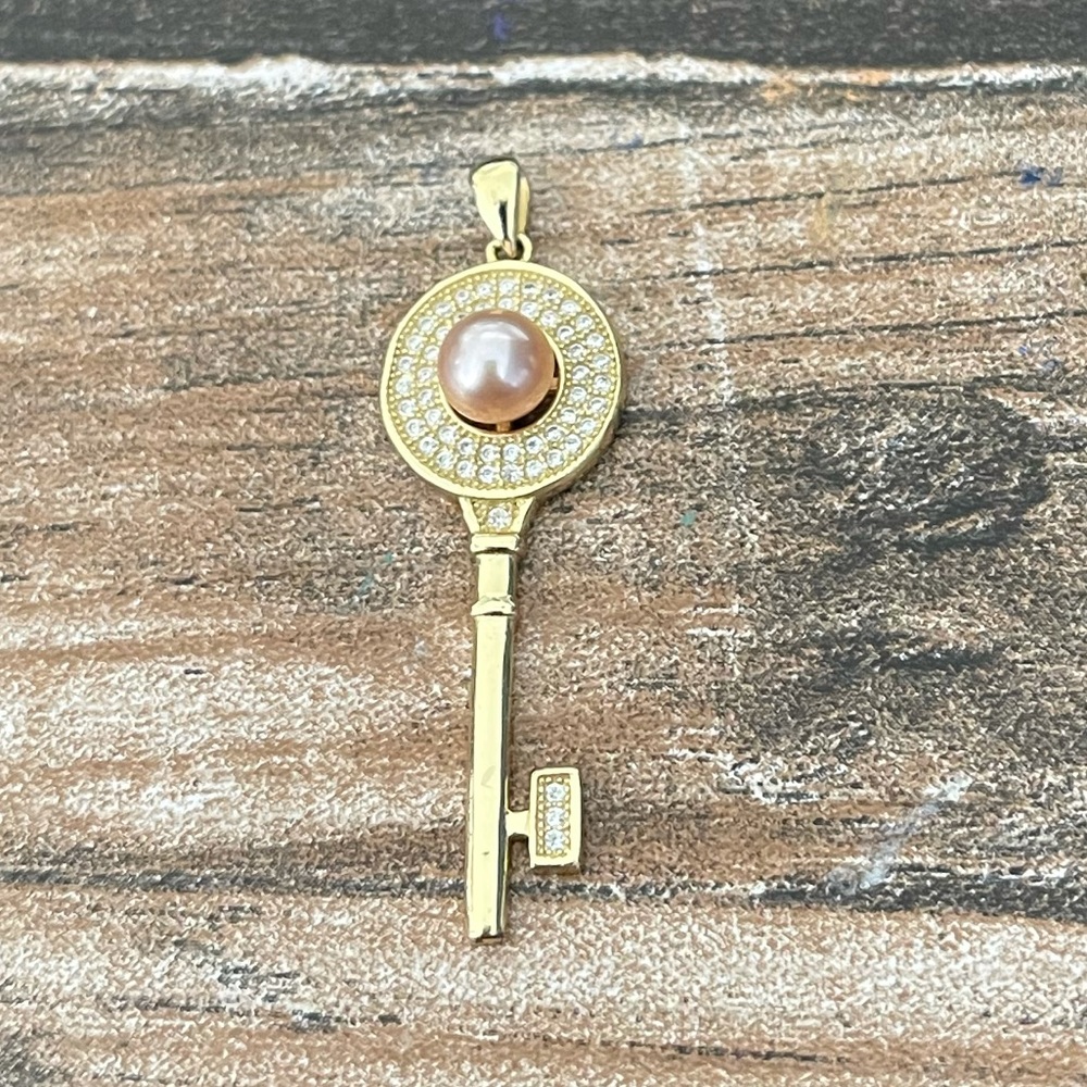 Key charm for necklace